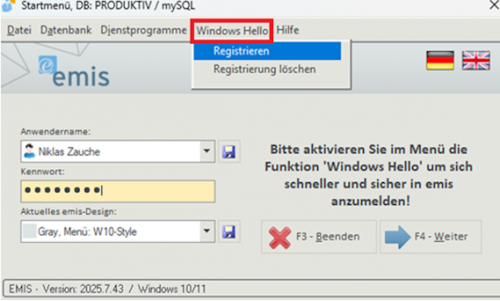 Windows Hello einrichten